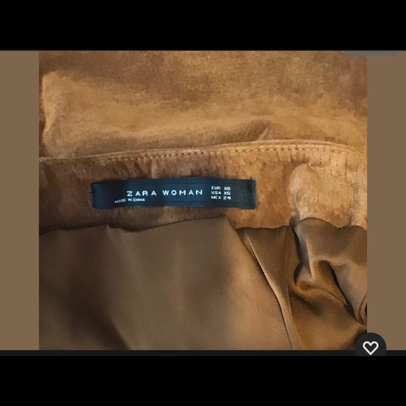 Zara Suede Skirt extra small - Picture 6 of 6